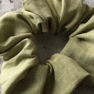 Sage olive green hair elastic scrunchie Scrunchies